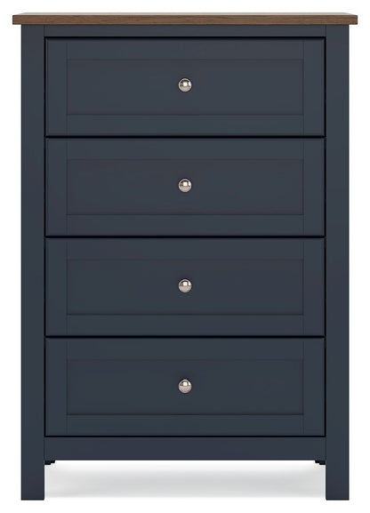 Landocken - Brown / Blue - Four Drawer Chest - Hornell Furniture Outlet