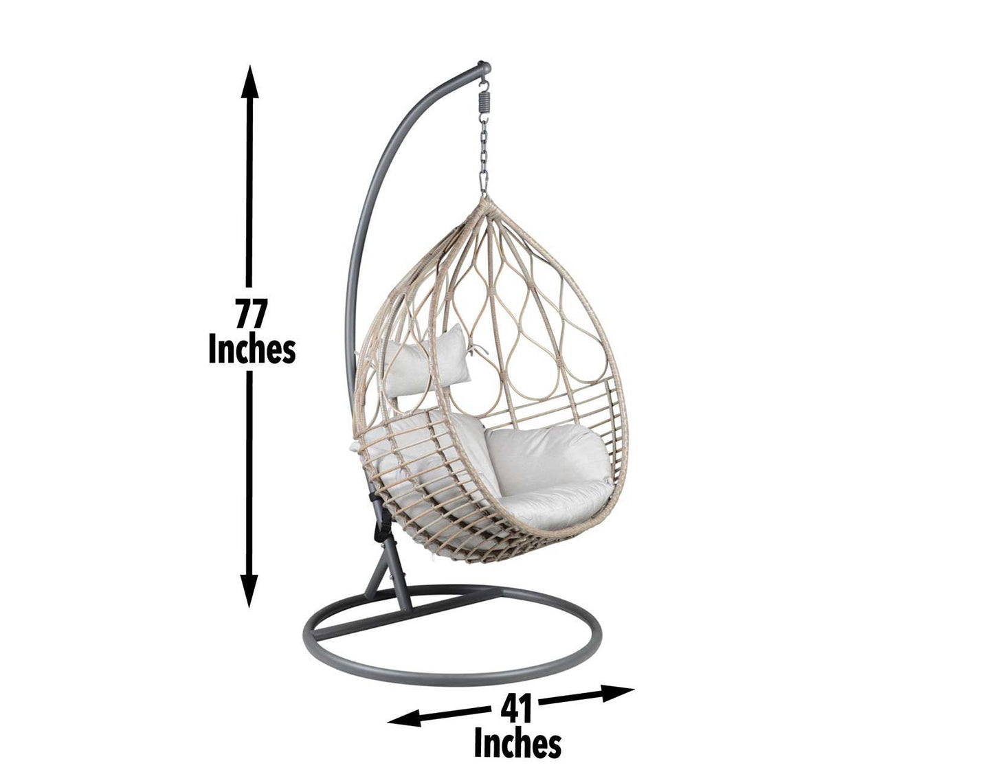 Lux - Basket Chair - White - Hornell Furniture Outlet