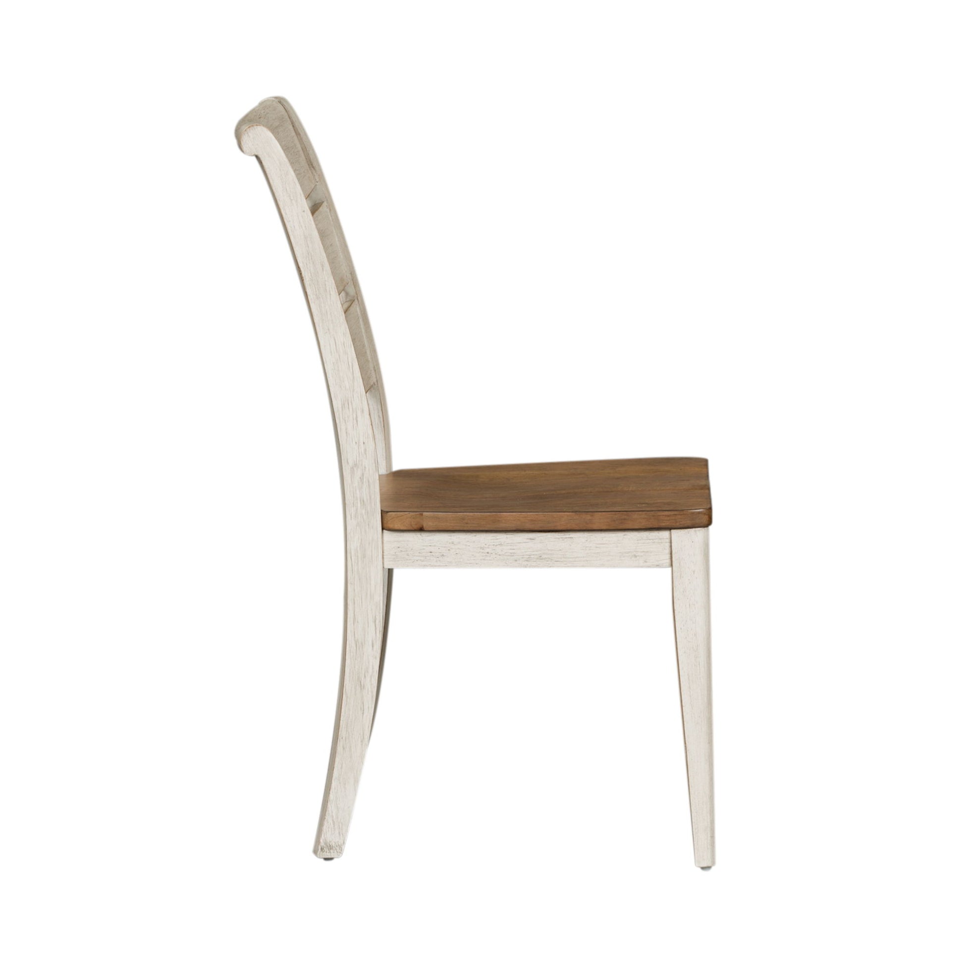Farmhouse Reimagined - Ladder Back Side Chair - White - Hornell Furniture Outlet