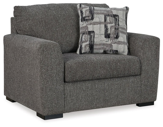 Gardiner - Pewter - Chair And A Half - Hornell Furniture Outlet
