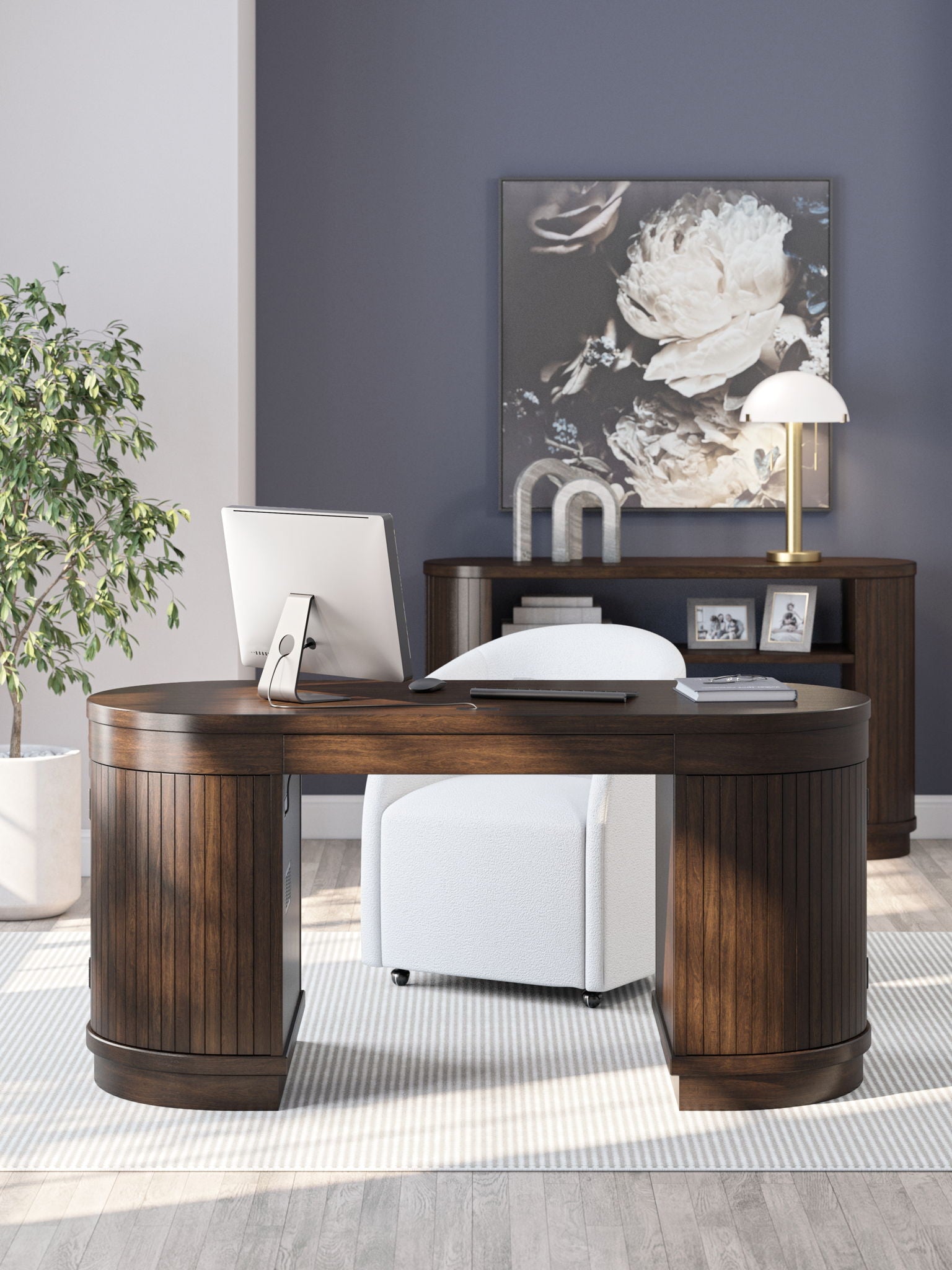 Korestone - Warm Brown - Home Office Desk - Hornell Furniture Outlet