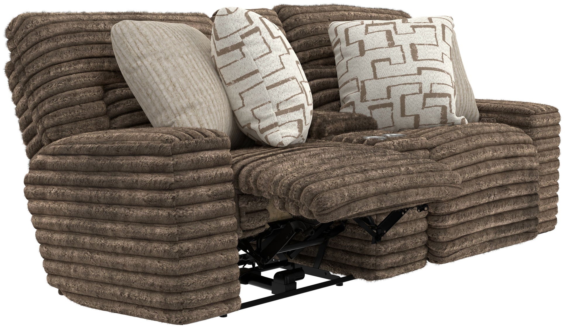 Lynx - Power Reclining Console Loveseat With Zero Gravity - Hornell Furniture Outlet