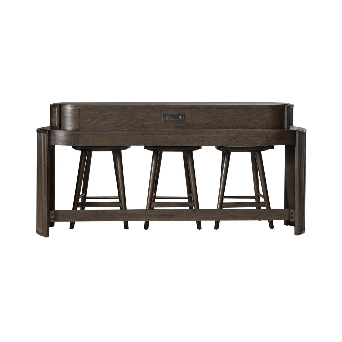City View - 4 Piece Table Set (Console Bar Table & 3 Console Stools) - Coffee Bean - Hornell Furniture Outlet