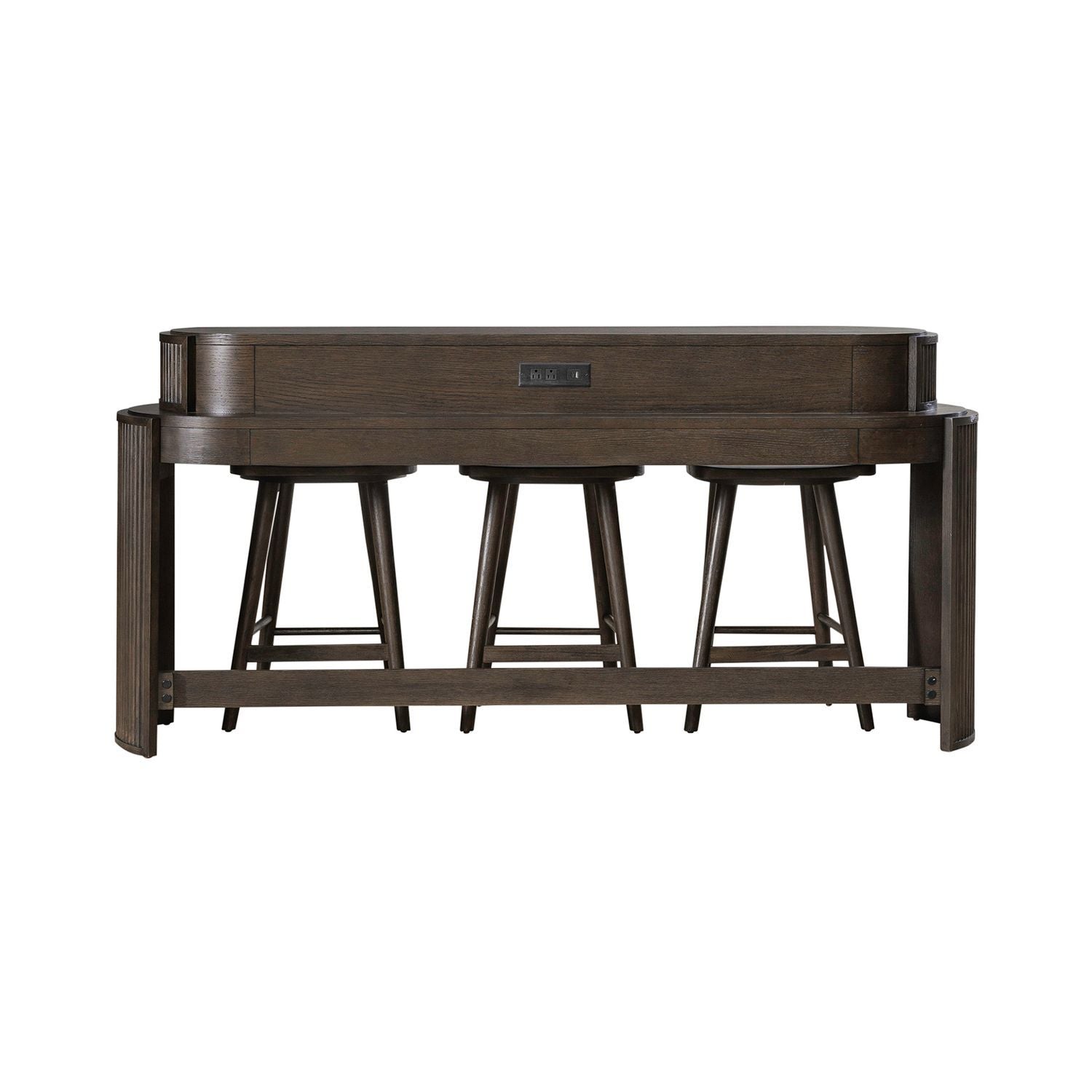 City View - 4 Piece Table Set (Console Bar Table & 3 Console Stools) - Coffee Bean - Hornell Furniture Outlet