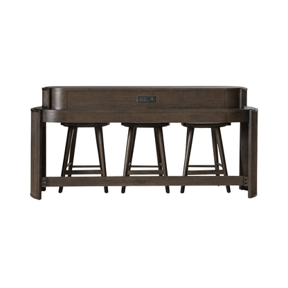 City View - 4 Piece Table Set (Console Bar Table & 3 Console Stools) - Coffee Bean - Hornell Furniture Outlet