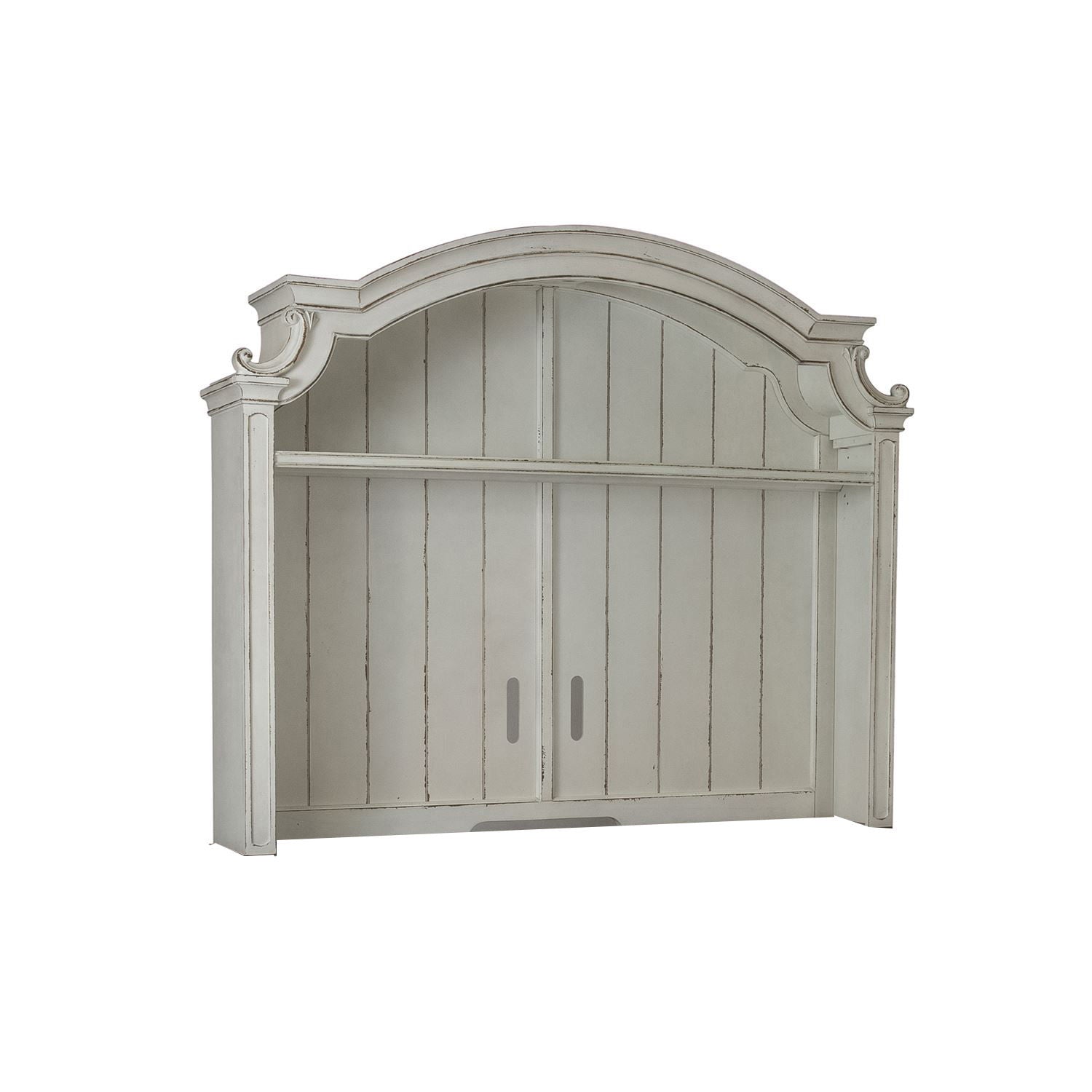 Magnolia Manor - Arched Entertainment Hutch - White - Hornell Furniture Outlet