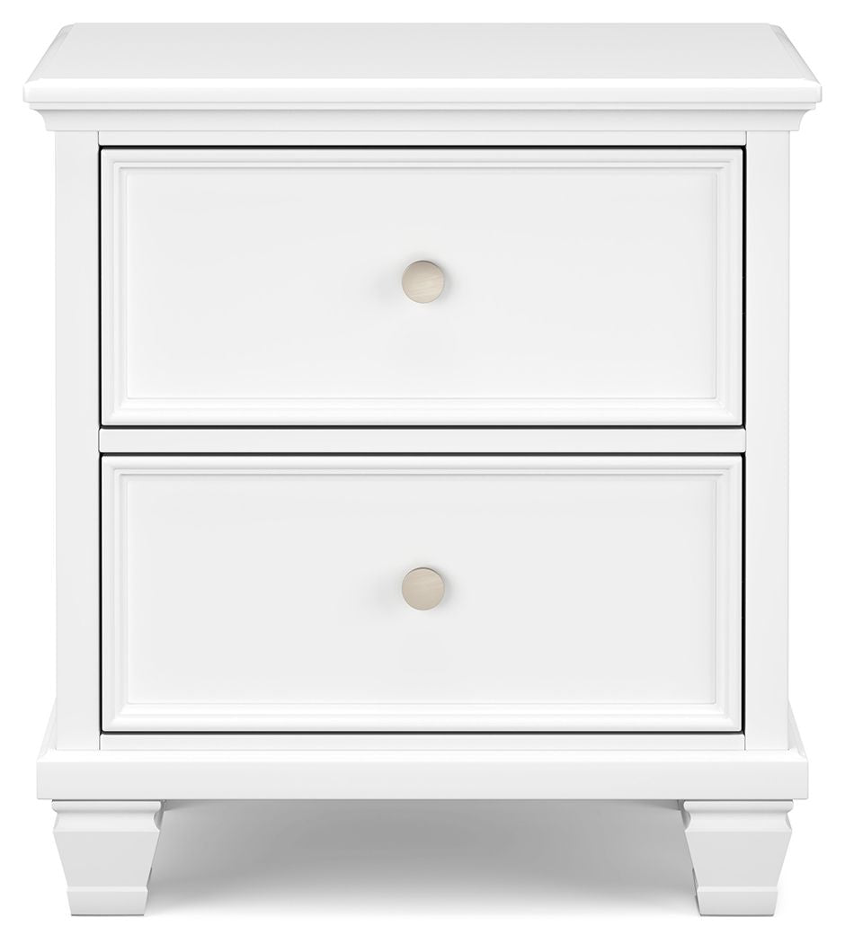 Fortman - White - Two Drawer Night Stand - Hornell Furniture Outlet