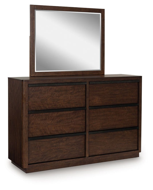 Dilenno - Dark Brown - Dresser And Mirror - Hornell Furniture Outlet