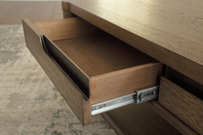 Roanhowe - Brown - Rectangular Cocktail Table - Hornell Furniture Outlet
