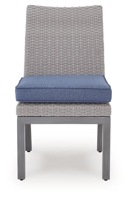Half Moon Beach - Side Chair With Cushion (Set of 2) - Blue / Gray - Hornell Furniture Outlet