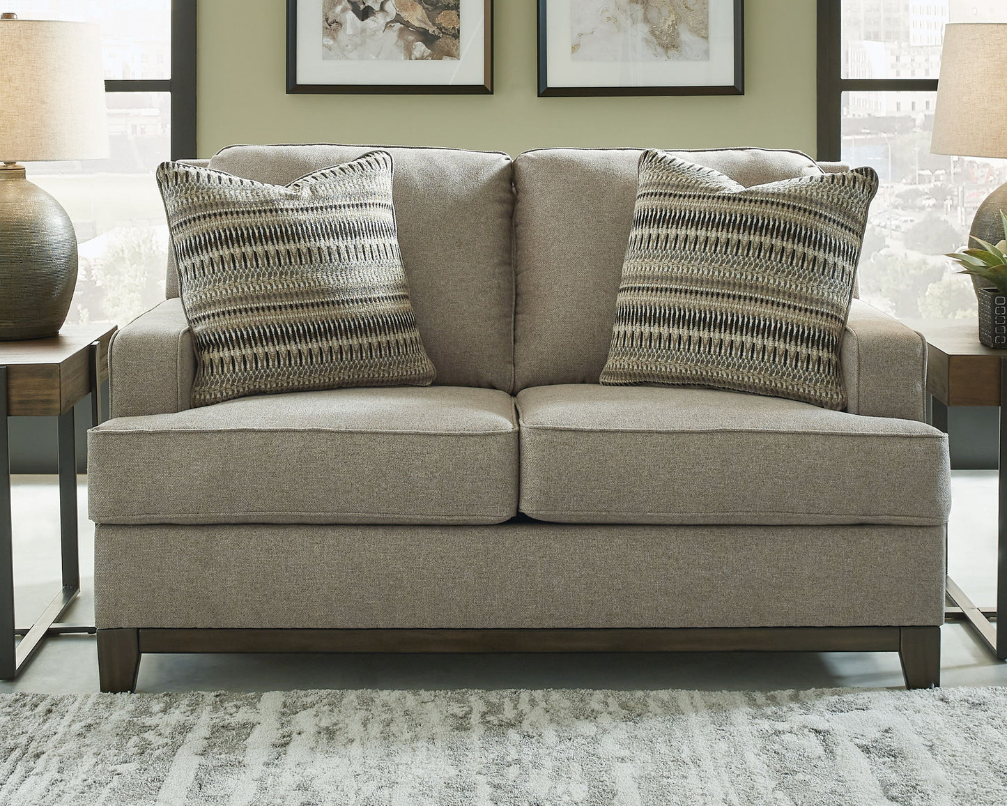 Kaywood - Granite - Loveseat - Hornell Furniture Outlet