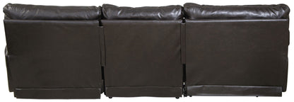 Como - 3 Piece Italian Leather Match Reclining Sectional - Hornell Furniture Outlet
