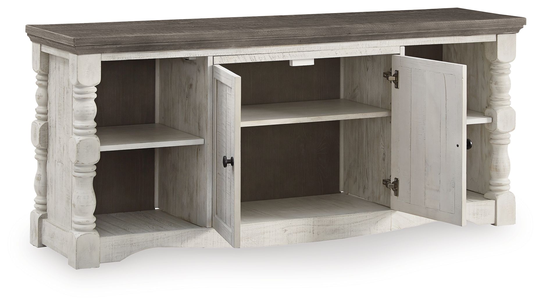 Havalance - Extra Large TV Stand - 2 Doors - Brown / Beige - Hornell Furniture Outlet