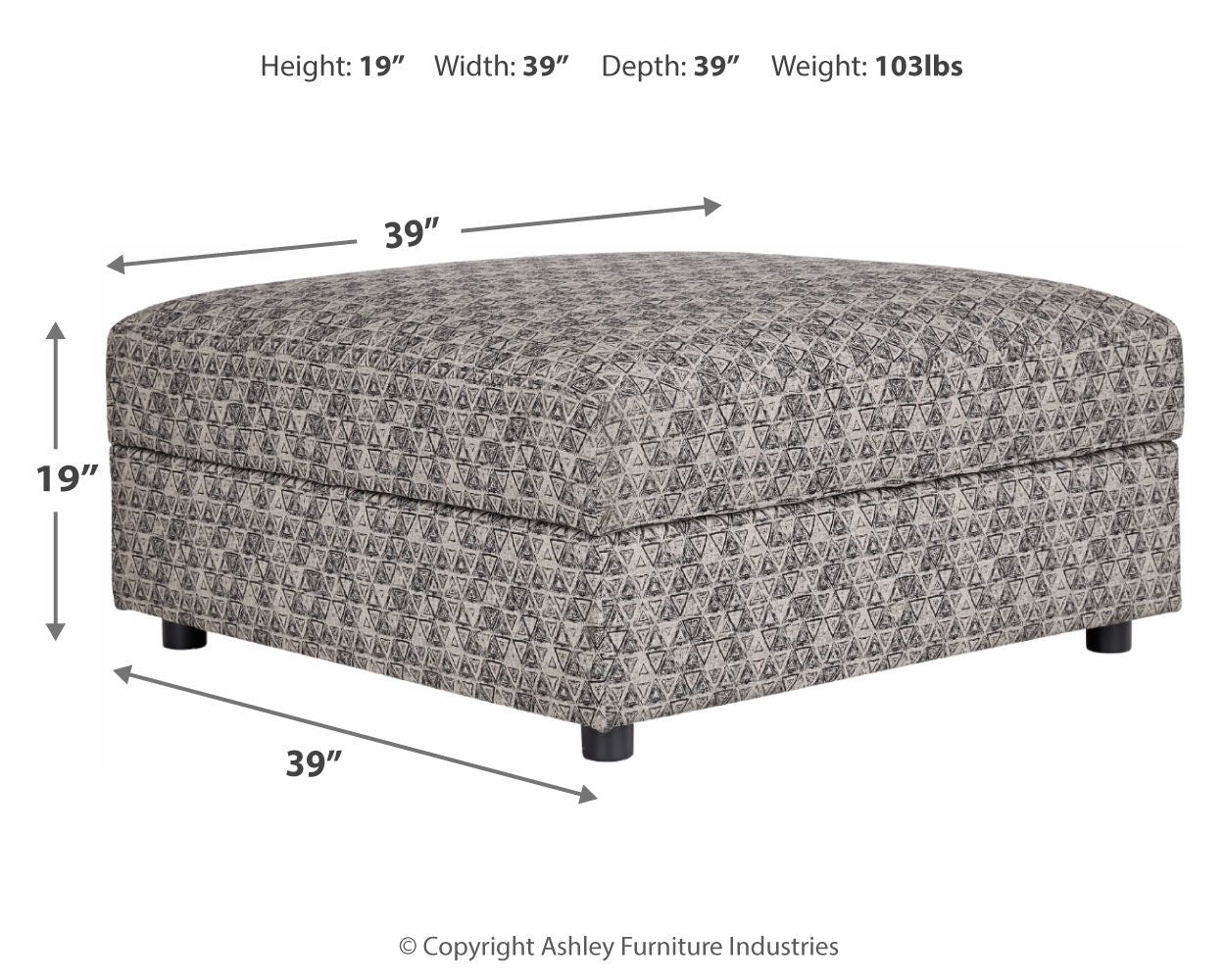 Kellway - Bisque - Ottoman With Storage - Hornell Furniture Outlet