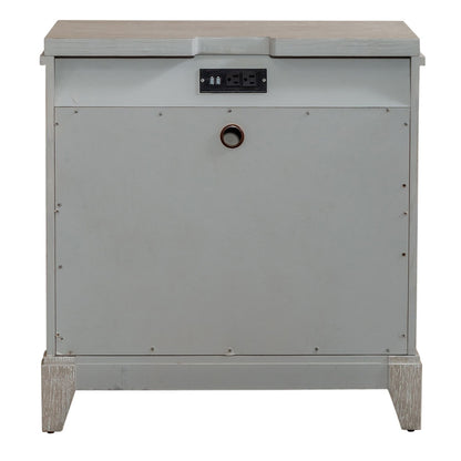 Belmar - 3 Drawer Nightstand - Washed Taupe - Hornell Furniture Outlet