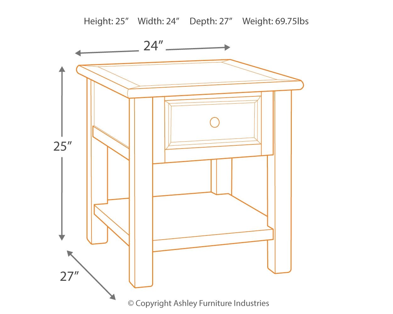 Bolanburg - White / Brown / Beige - Rectangular End Table - Hornell Furniture Outlet