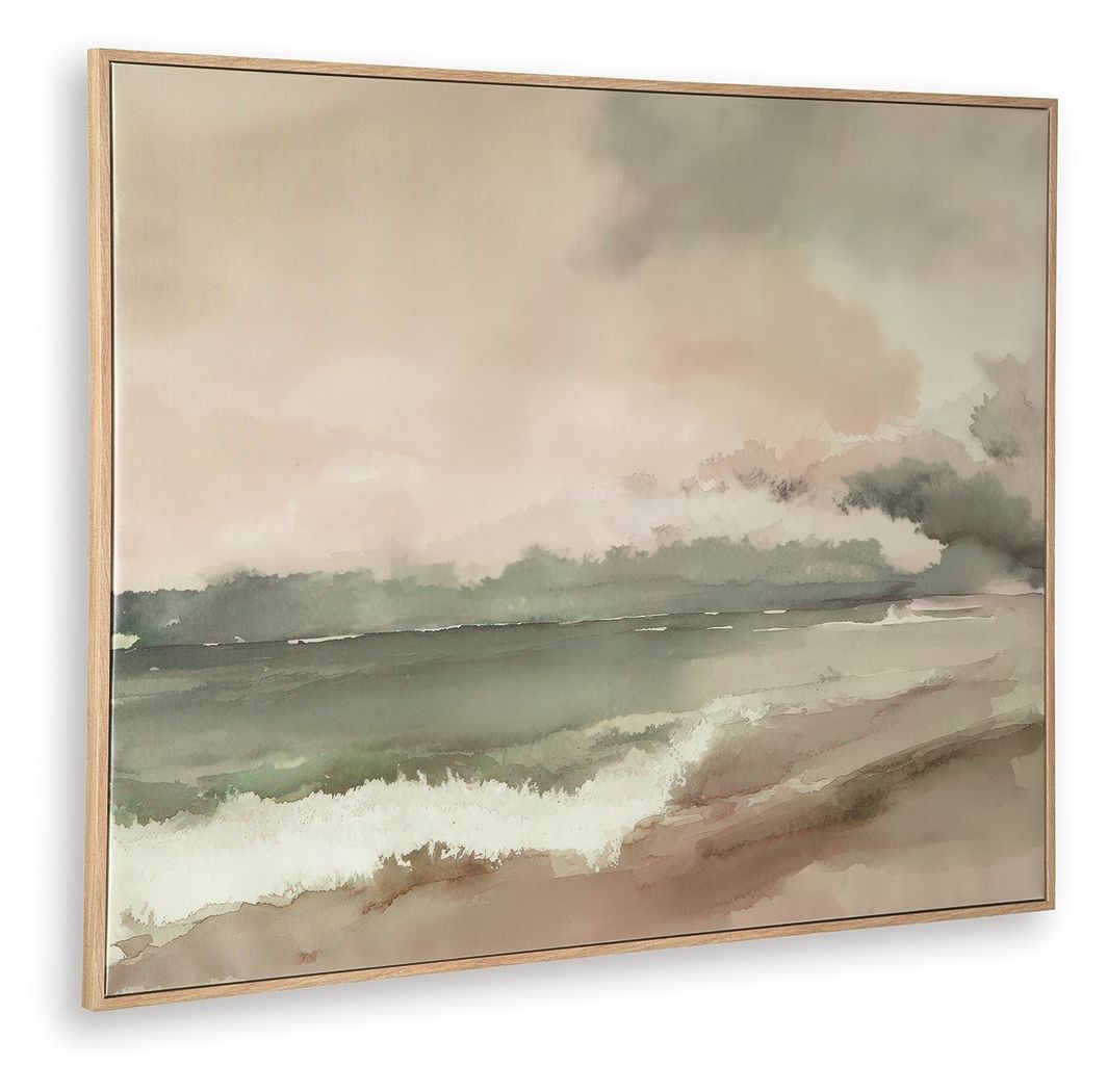 Vallus - Wall Art - Blush / Green / Gray - Hornell Furniture Outlet