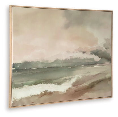 Vallus - Wall Art - Blush / Green / Gray - Hornell Furniture Outlet