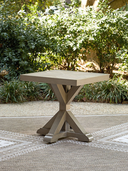 Laguna Heights - Square End Table - Beige - Hornell Furniture Outlet