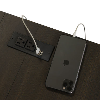 Harvest Home - L Shaped Desk Set With Hutch - Black - Hornell Furniture Outlet