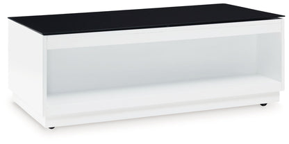 Gardoni - White / Black - Rectangular Cocktail Table - Hornell Furniture Outlet
