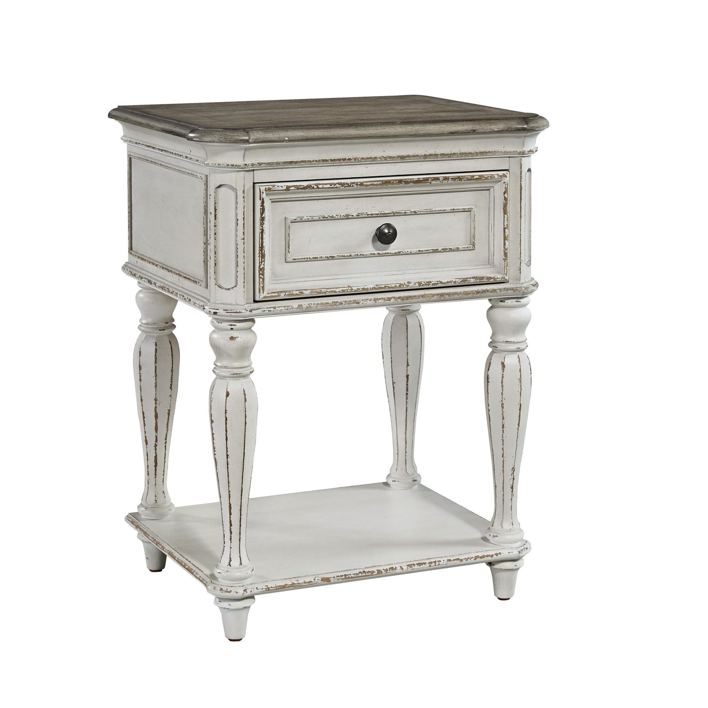 Magnolia Manor - Leg Nightstand - White - Hornell Furniture Outlet