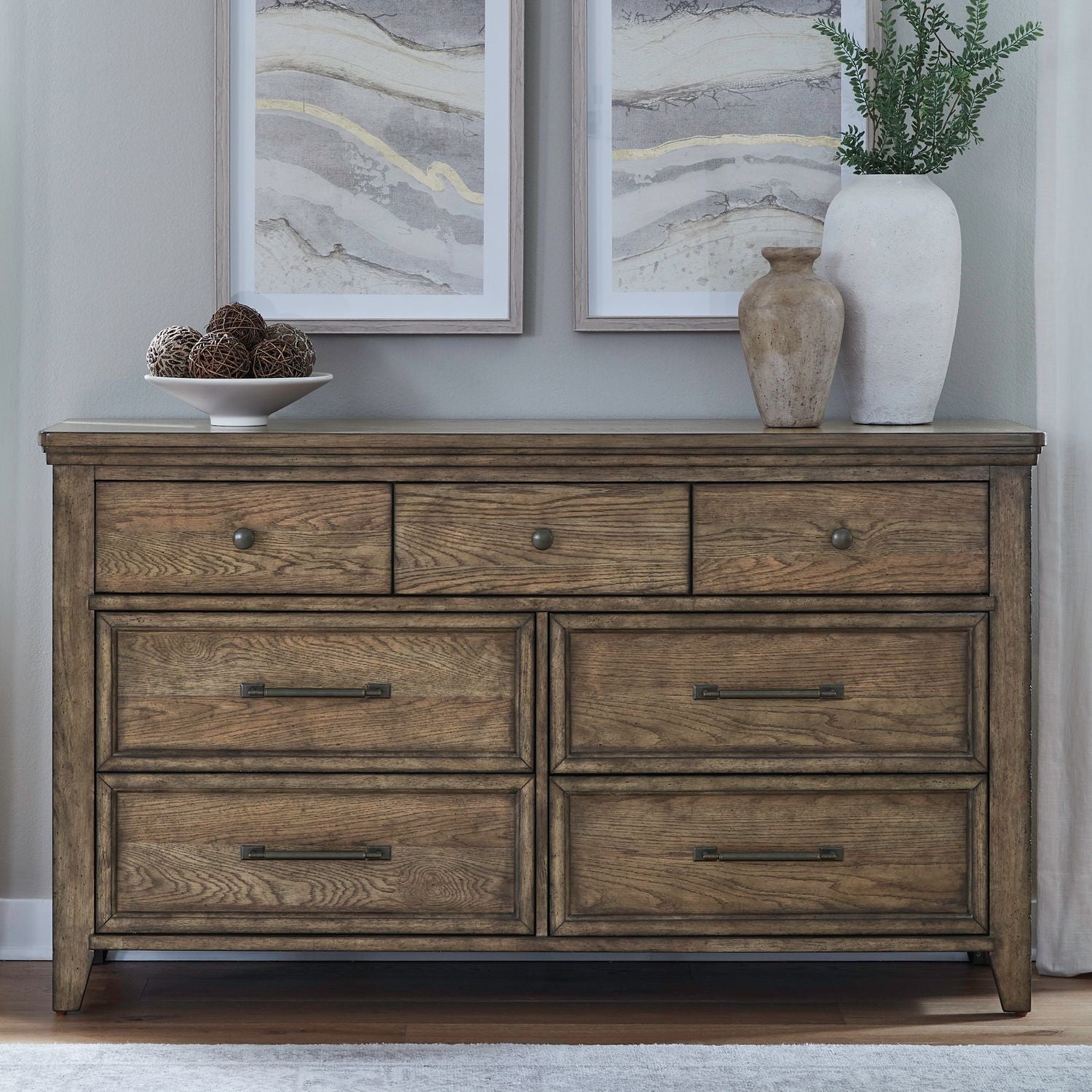 Carolina Park - 7 Drawer Dresser - Brown - Hornell Furniture Outlet