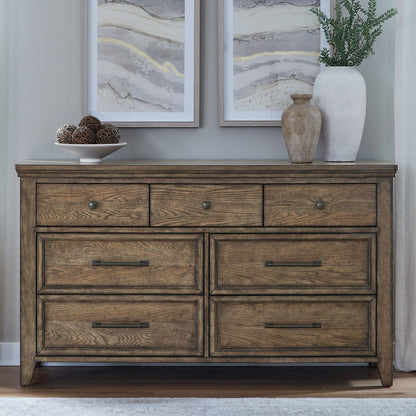 Carolina Park - 7 Drawer Dresser - Brown - Hornell Furniture Outlet