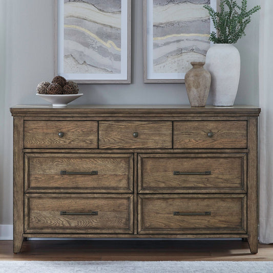 Carolina Park - 7 Drawer Dresser - Brown - Hornell Furniture Outlet