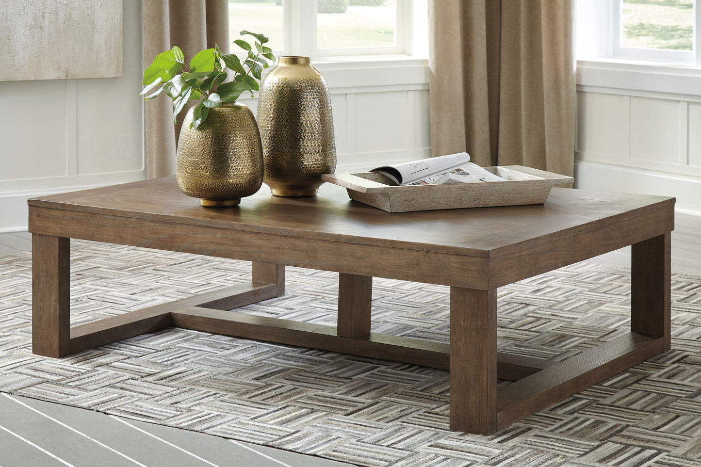 Cariton - Rectangular Cocktail Table - Gray - Hornell Furniture Outlet