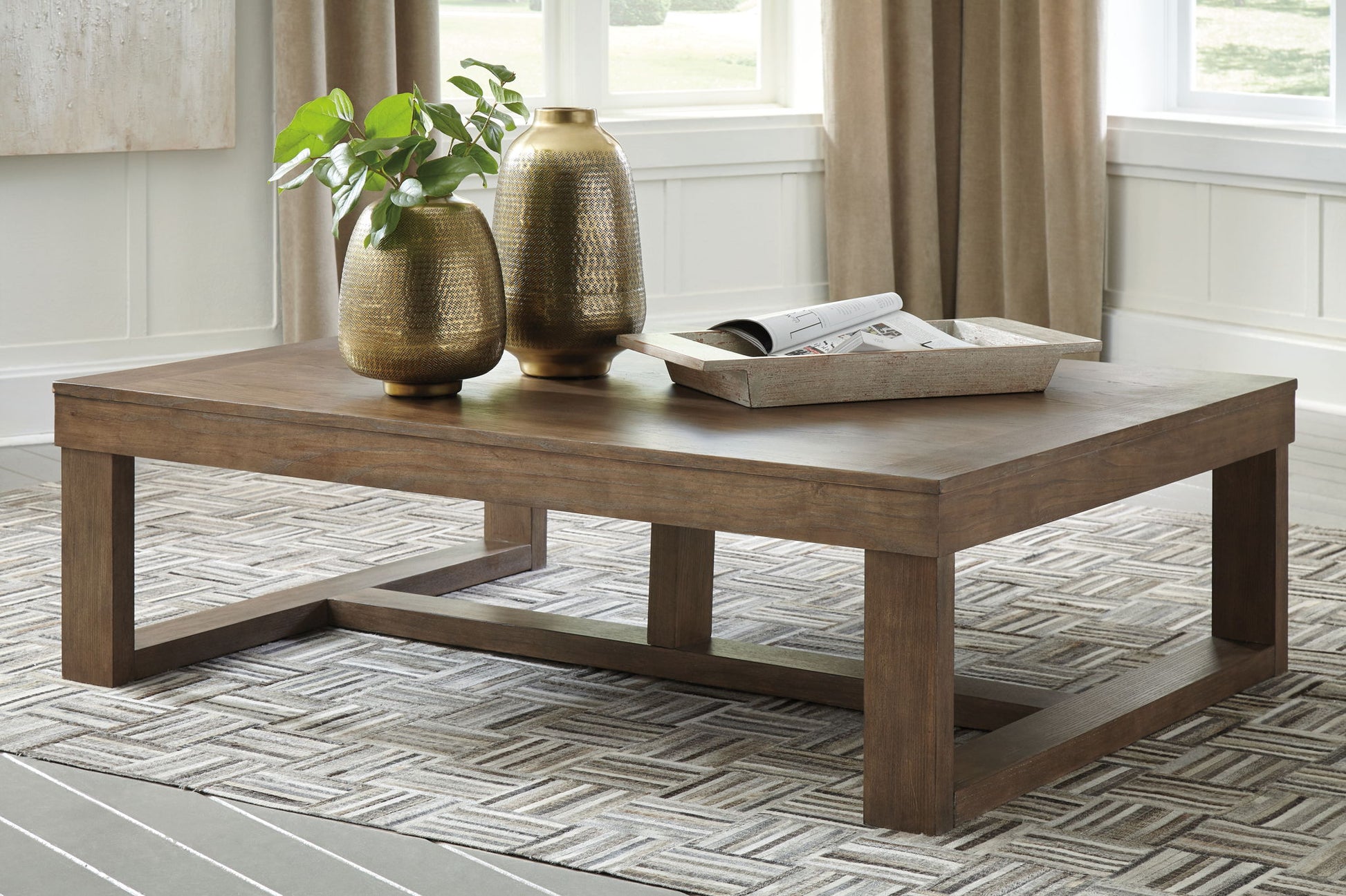 Cariton - Rectangular Cocktail Table - Gray - Hornell Furniture Outlet