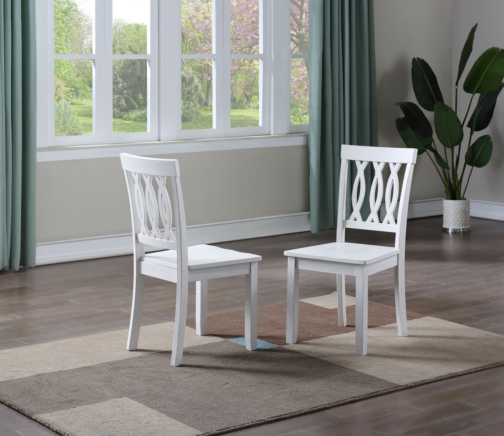 Naples - Side Chair (Set of 2) - White - Hornell Furniture Outlet