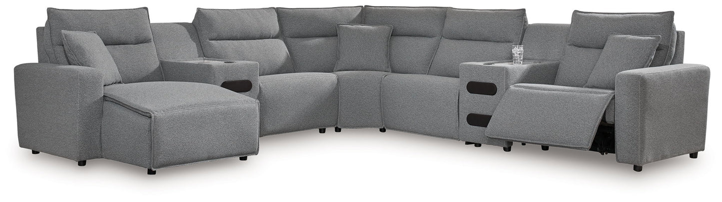 ModMax II - Salt And Pepper - Reclining Sectional - Hornell Furniture Outlet