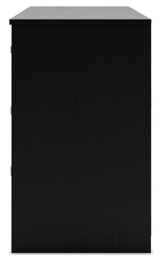 Finch - Six Drawer Dresser - 29'' Height - Black - Hornell Furniture Outlet