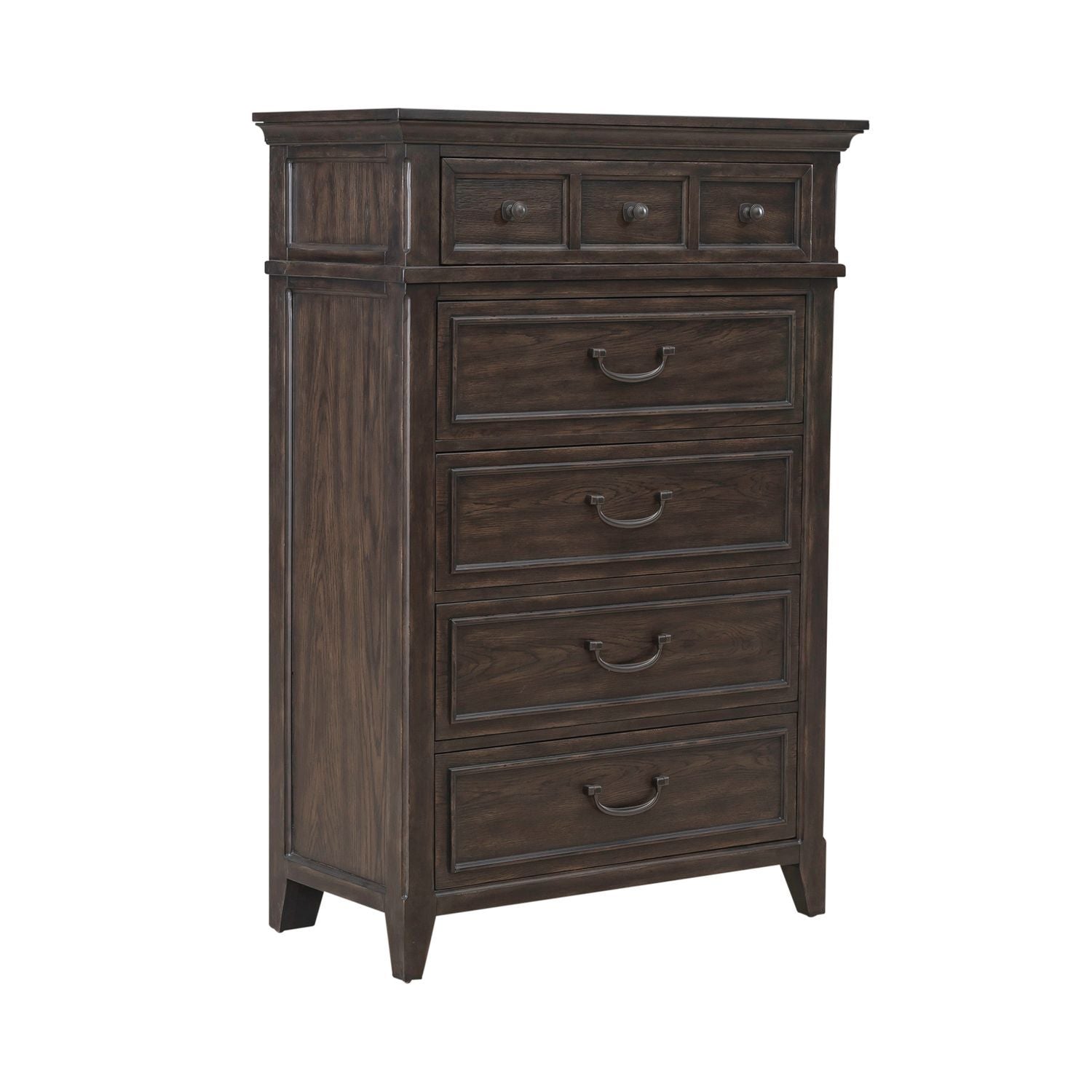 Paradise Valley - 5 Drawer Chest - Dark Brown - Hornell Furniture Outlet