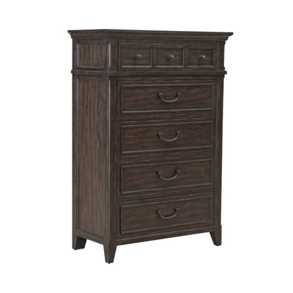 Paradise Valley - 5 Drawer Chest - Dark Brown - Hornell Furniture Outlet