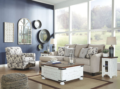 Abney - Platinum - Swivel Accent Chair - Hornell Furniture Outlet
