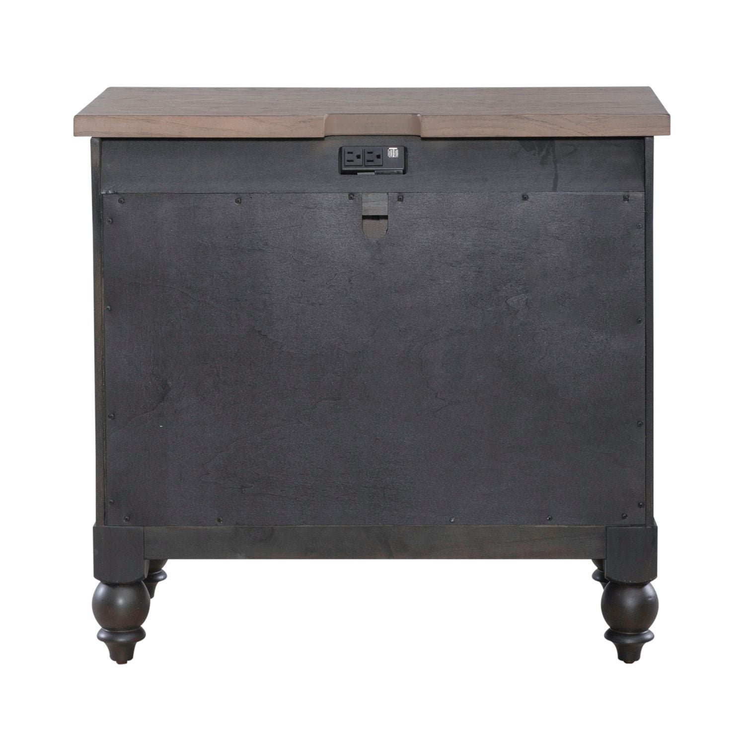 Americana Farmhouse - Bedside Chest With Charging Station - Hornell Furniture Outlet