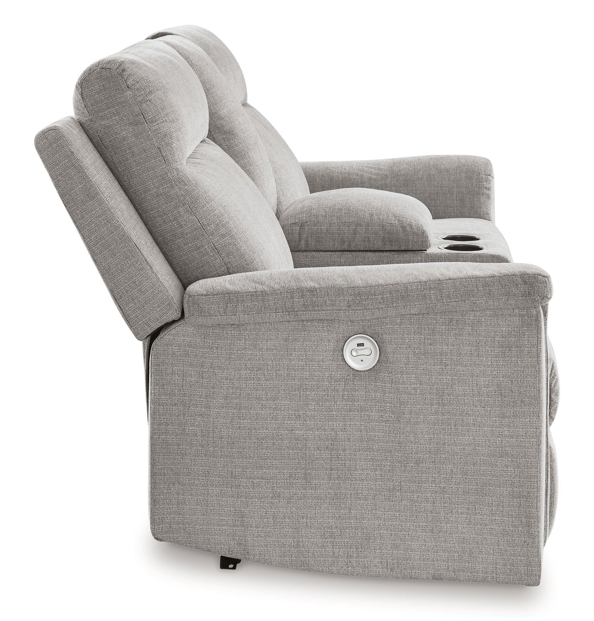 Barnsana - Dbl Power Reclining Loveseat With Console - Hornell Furniture Outlet