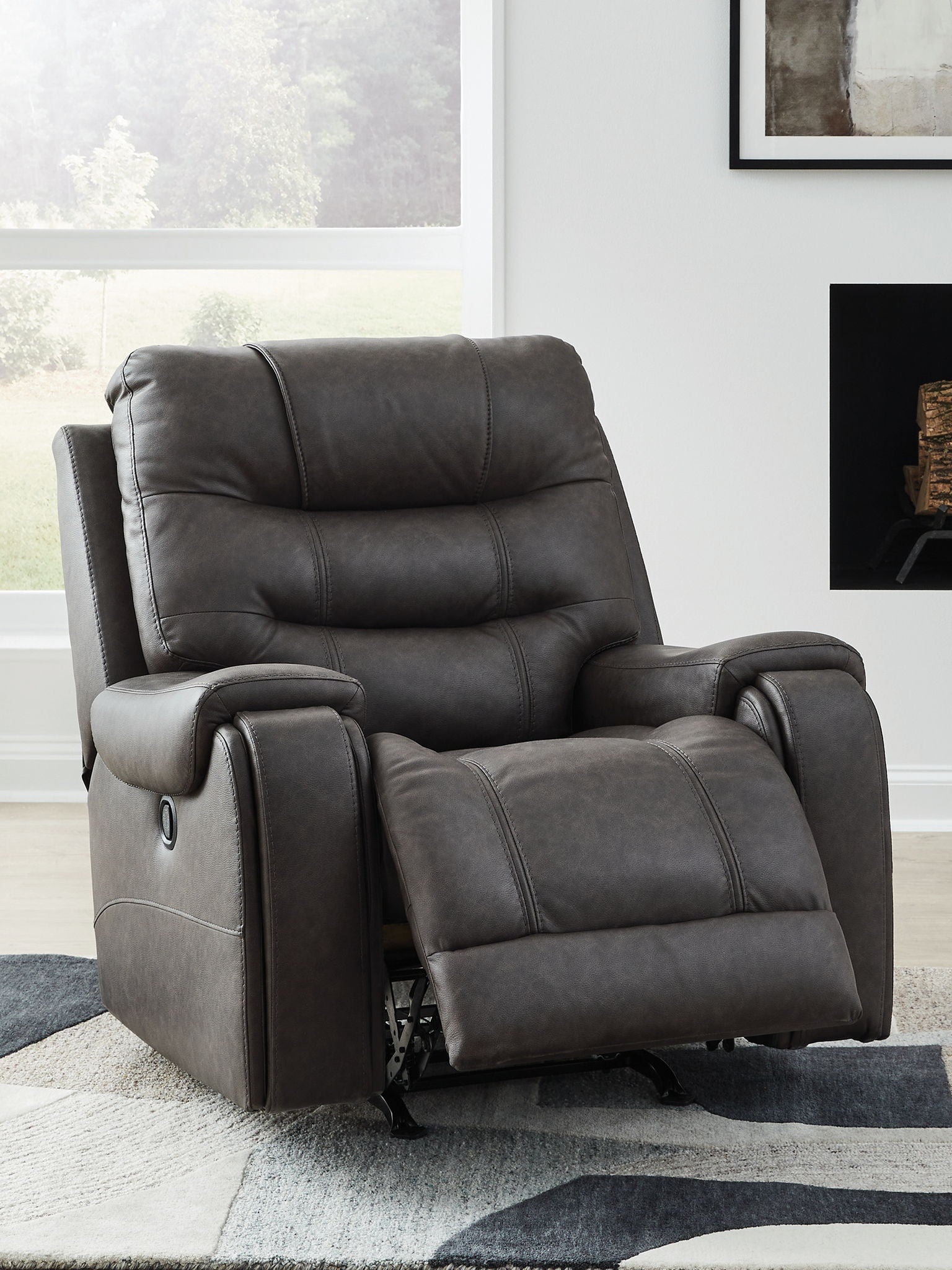 Femley - Smoke - Rocker Recliner - Hornell Furniture Outlet