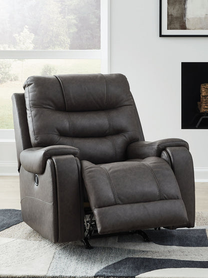 Femley - Smoke - Rocker Recliner - Hornell Furniture Outlet