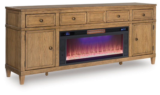 Sharlance - 81" TV Stand With Electric Fireplace - Hornell Furniture Outlet