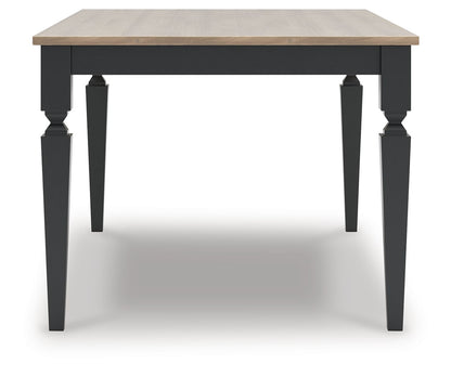 Brenkerton - Grayish Brown / Black - Rectangular Dining Room Table - Hornell Furniture Outlet