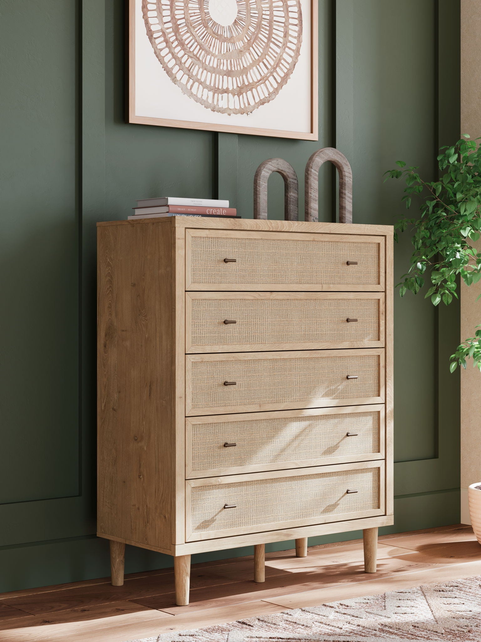 Cielden - Two - Tone - Five Drawer Wide Chest - Hornell Furniture Outlet
