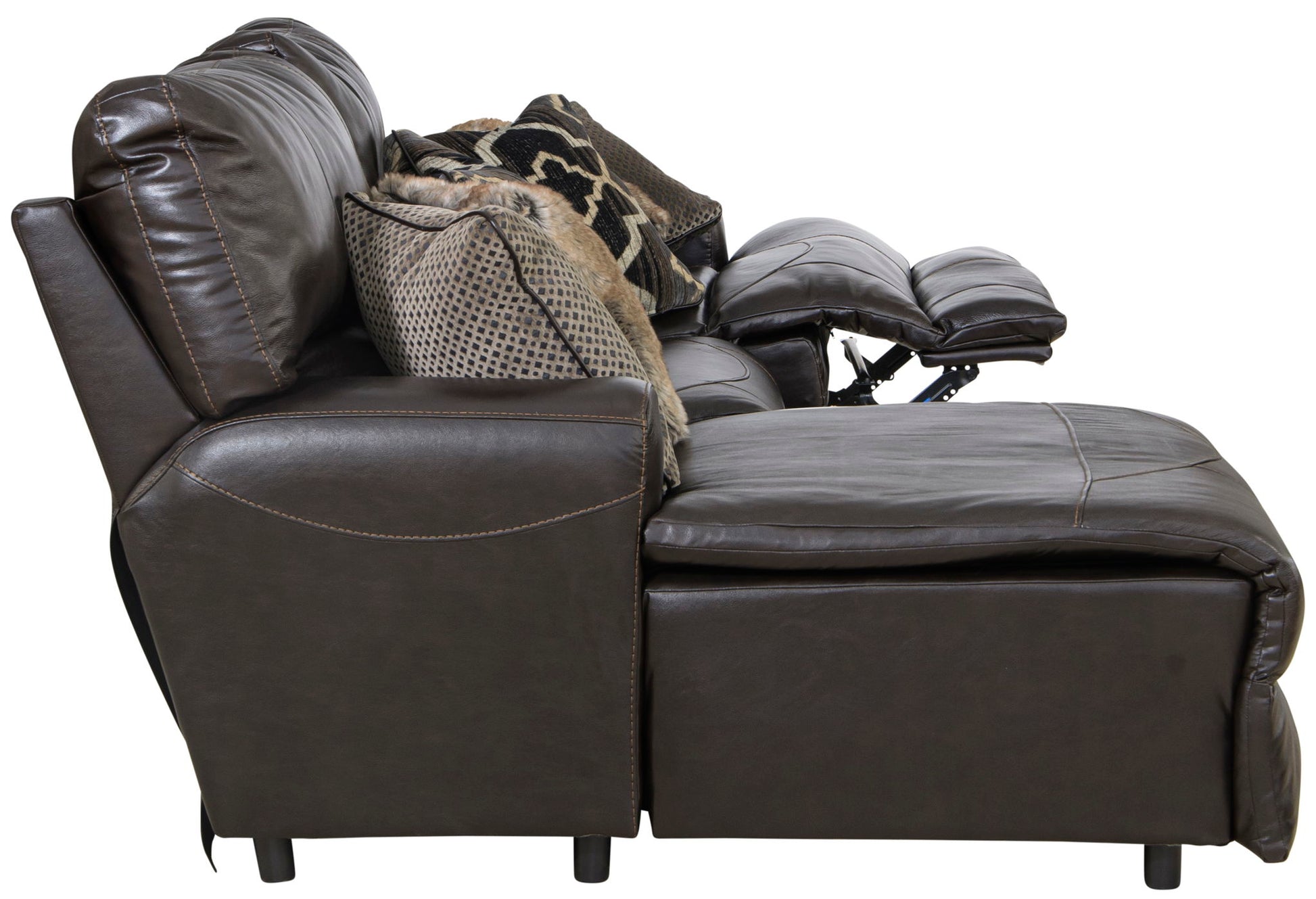 Como - 3 Piece Italian Leather Match Reclining Sectional - Hornell Furniture Outlet