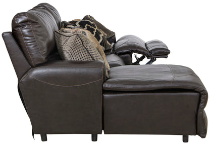 Como - 3 Piece Italian Leather Match Reclining Sectional - Hornell Furniture Outlet