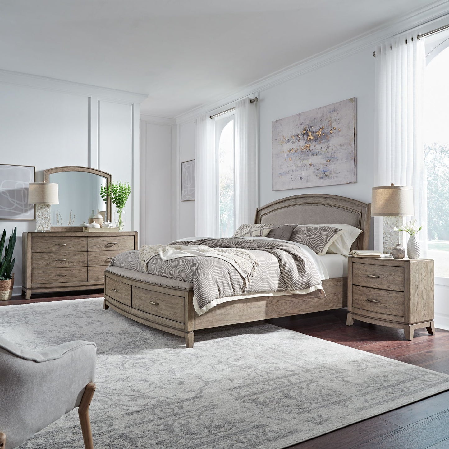 Avalon - Upholstered Bedroom Set - Hornell Furniture Outlet