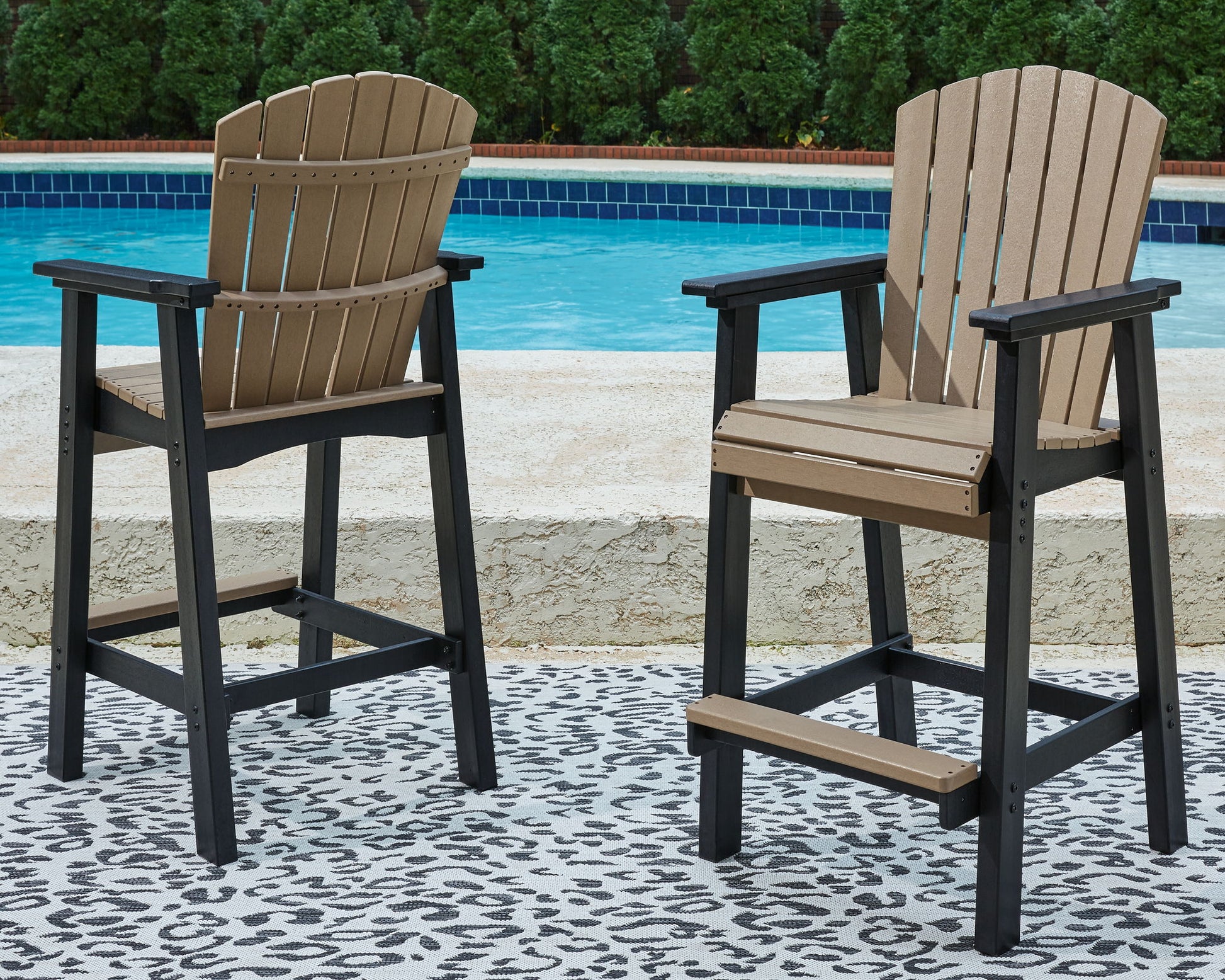 Fairen Trail - Black / Driftwood - 5 Pc. - Dining Set with 4 Chairs - Hornell Furniture Outlet