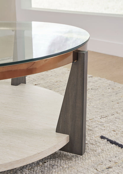 Frazwa - Multi - Round Cocktail Table - Hornell Furniture Outlet
