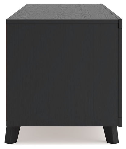Danziar - Black - Extra Large TV Stand - Hornell Furniture Outlet